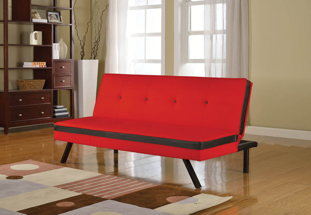 Red and Black Adjustable Sofa