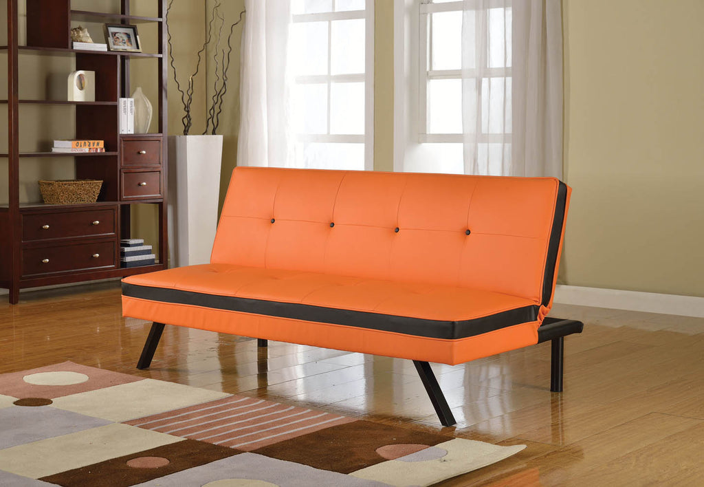 Orange and Black Sofa Bed