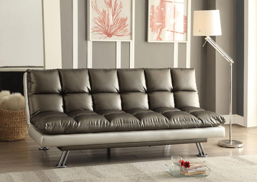 Black and Silver Adjustable Sofa