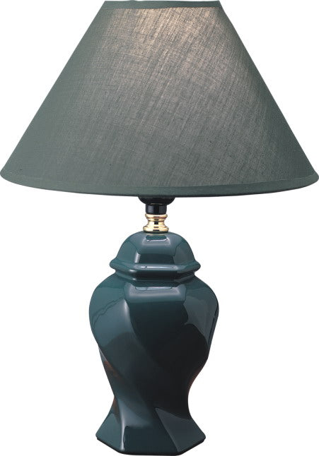 Traditional Green Finish Table Lamp