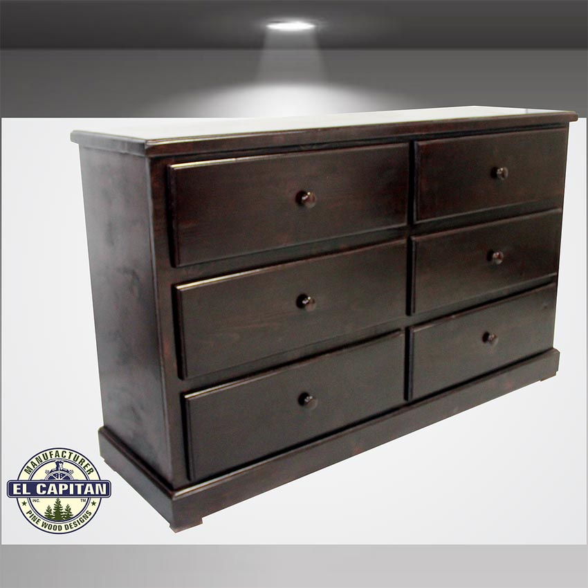 Classic 6 Drawer Solid Pine Dresser