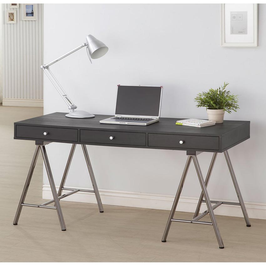 Slim Writing Desk with A-Frame Legs