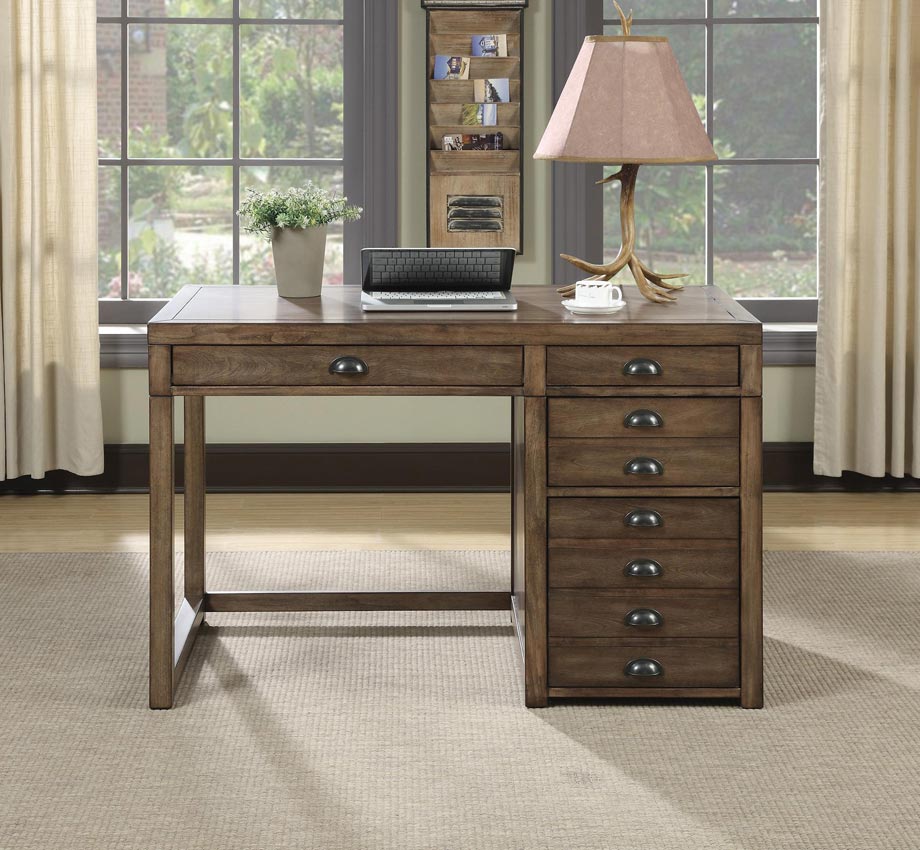 Single Pedestal Desk with File Drawer