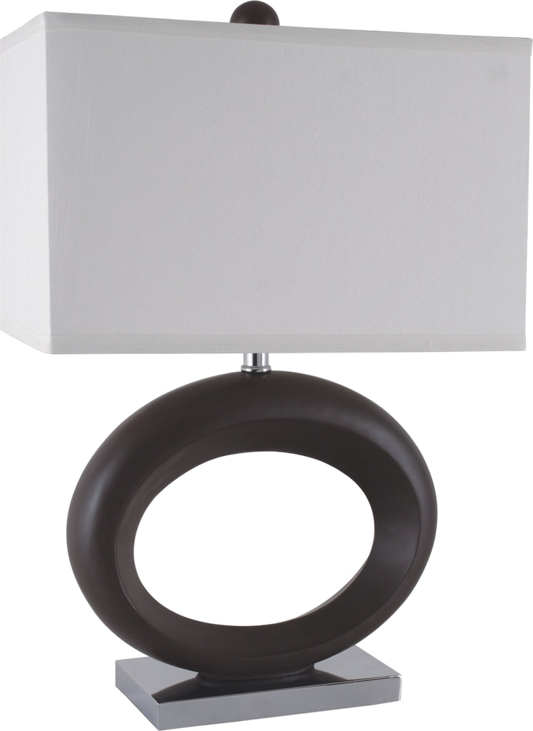 Espresso Finish Oval Table Lamp