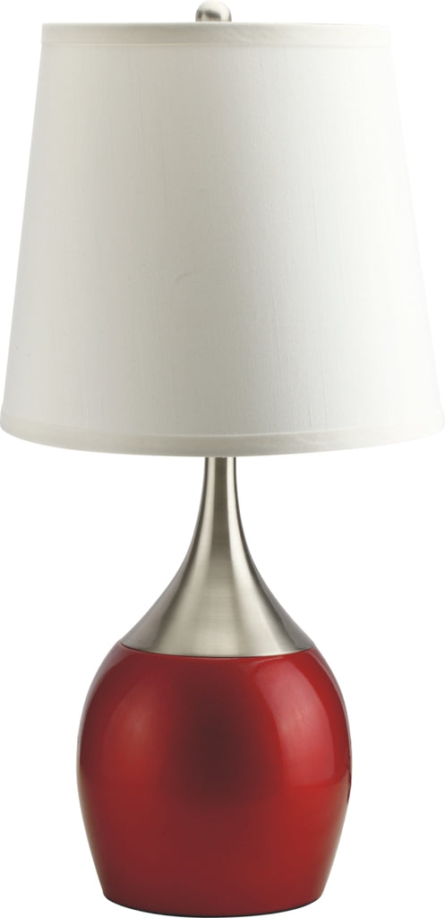 Red and Silver Table Lamp