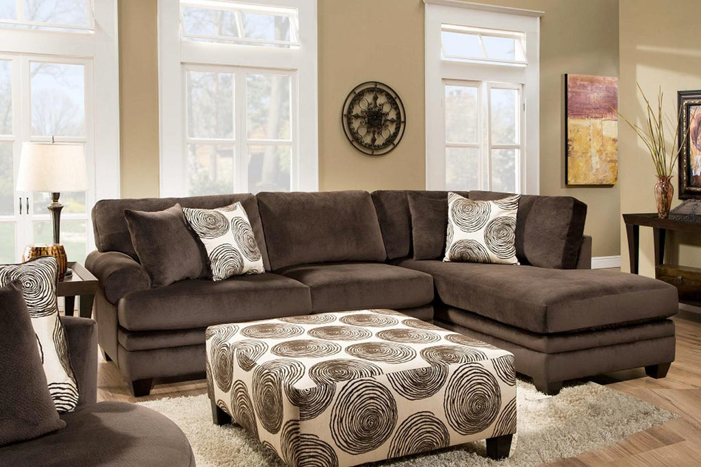 Groovy Champion Sectional- Tan or Brown