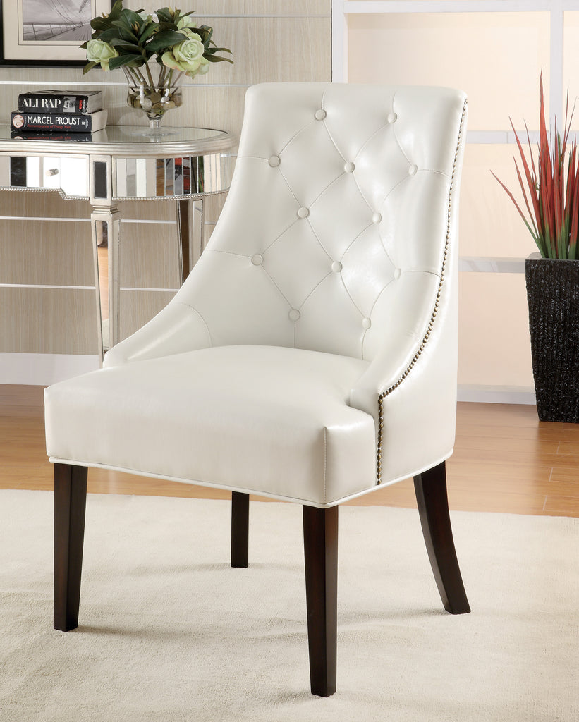 Upholstered Accent Chair with Tufted Button Accents