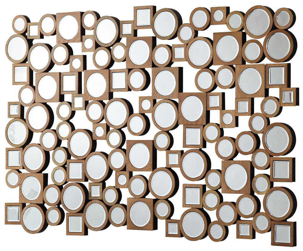 Collage Style Mirror with Round and Square Shapes