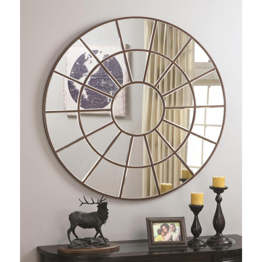Circular Mirror with Palladian Inspired Design