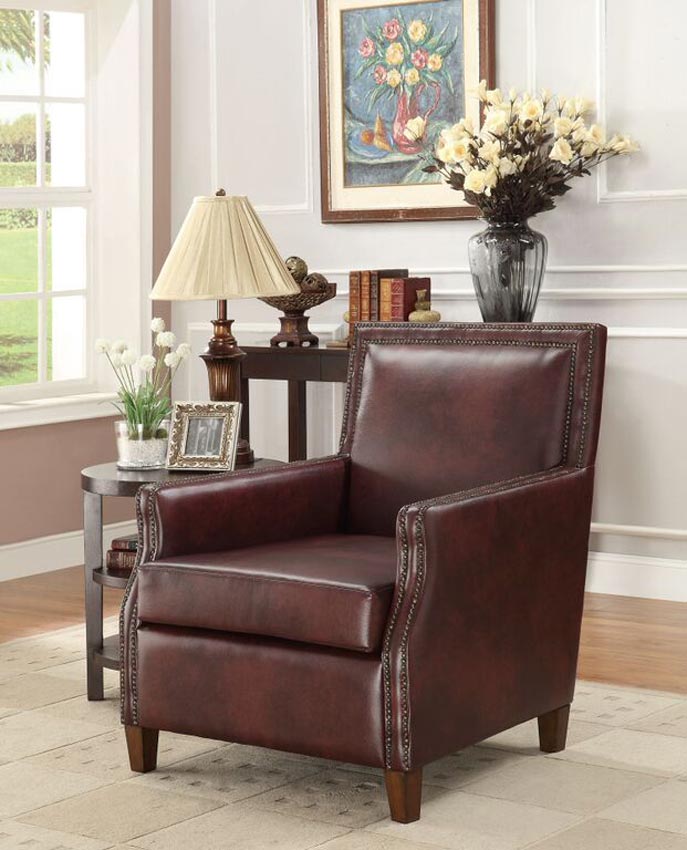Brown Bonded Leatherette chair