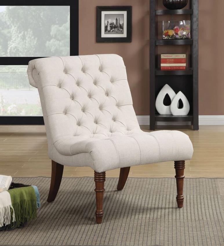 Oatmeal Linen Fabric Chair