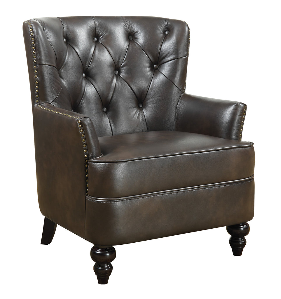 Upholstered Accent Chair with Diamond Tufting