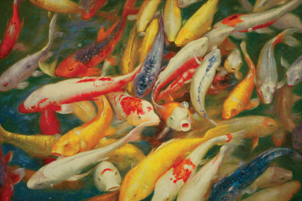 Koi Fish Oil Canvas Painting