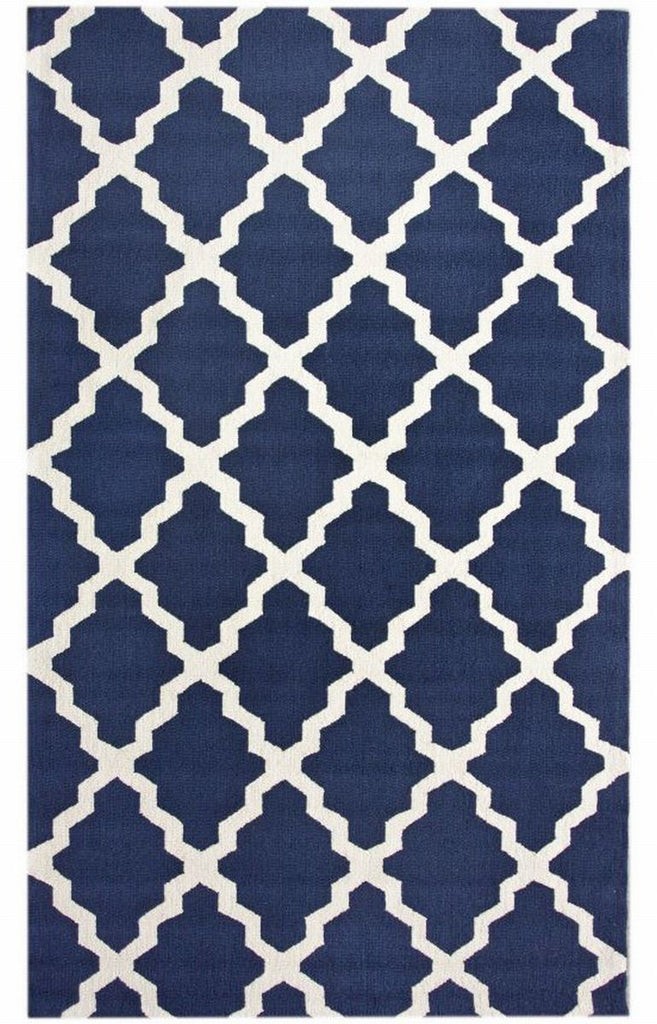 Blue and White Area Rug