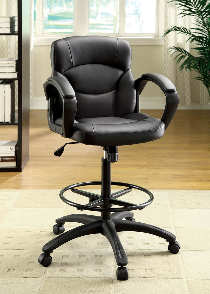 Counter Height Faux Leather Office Chair
