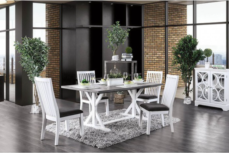 Transitional Style Kathleen Dining Table Set