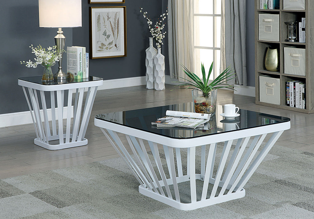Contemporary Style White Coffee Table