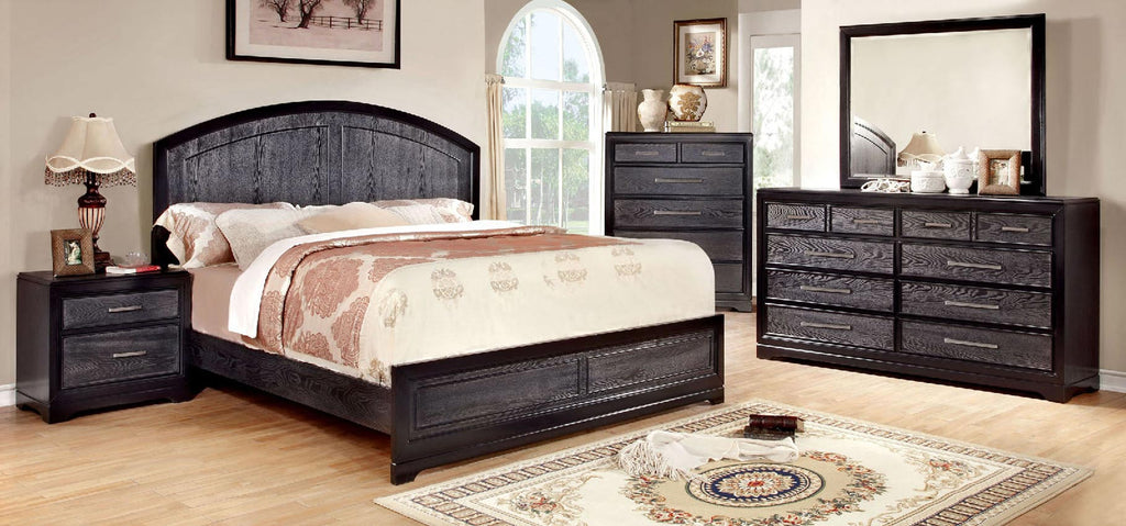 Gray and Black Cal King Bed Frame