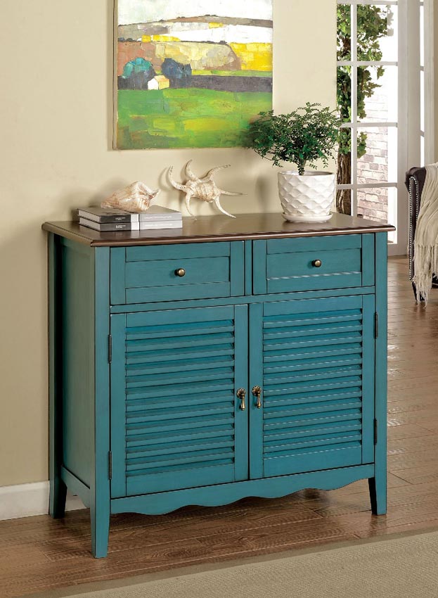 Teal Country Style Teal Cabinet