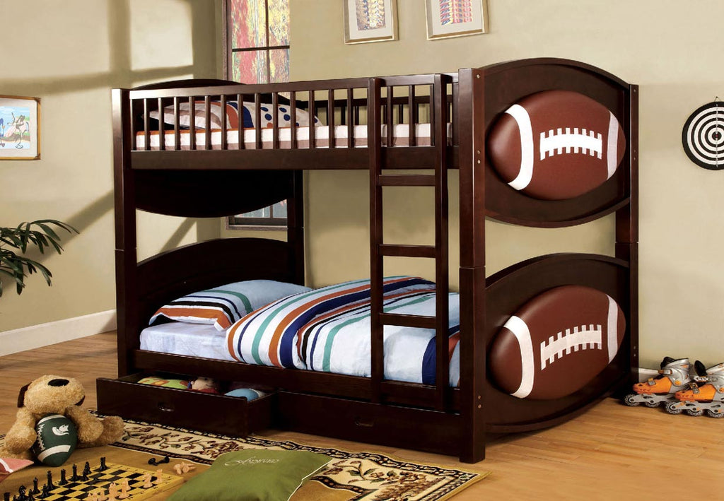Sports Theme Bunk Bed with Drawers