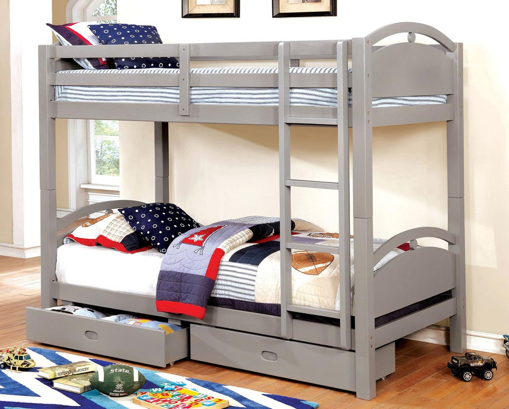 Beja Twin/Twin Bunk Bed W/ 2 Drawers