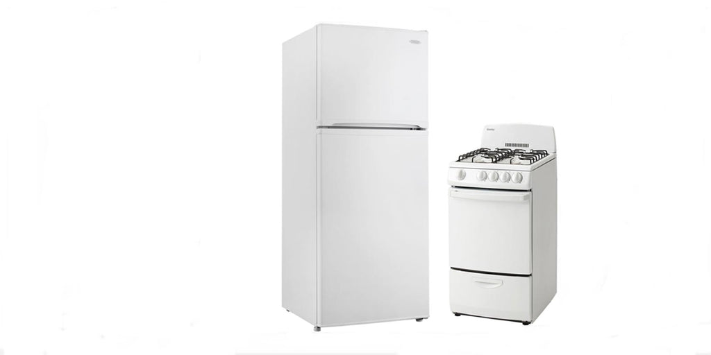 2 Pcs Refrigerator and Gas Range Bundle Deal