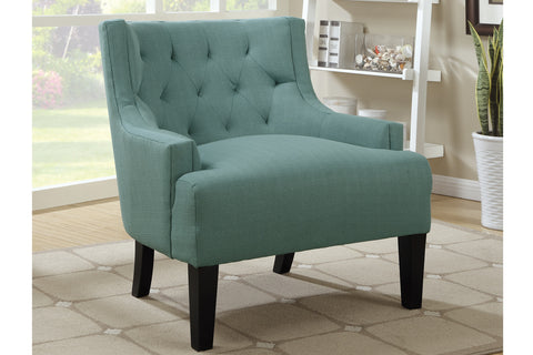 Upholstered Light Blue Accent Chair