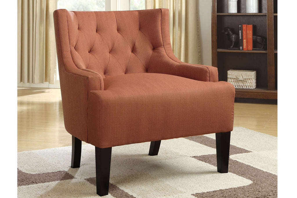 Upholstered Canyon Red Accent Chair