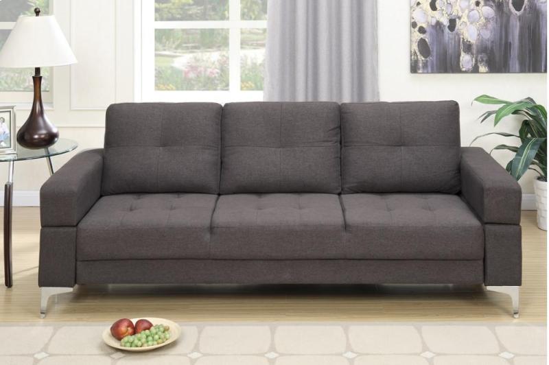 Ash Black Futon Adjustable Sofa Bed