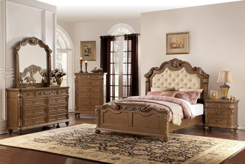 Traditional Tufted Bed Frame - color option