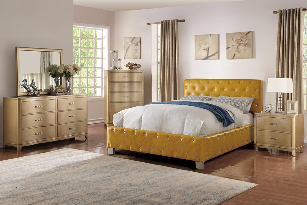 Citrus Faux Leather Bed Frame