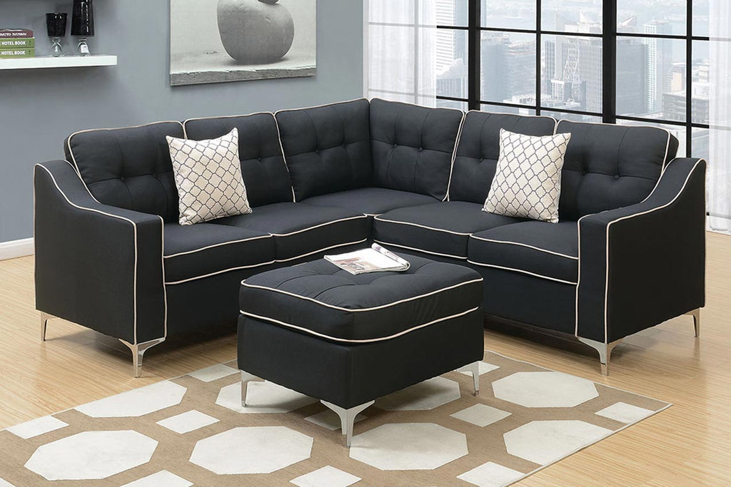 4 Pcs Sectional with ottoman- color option