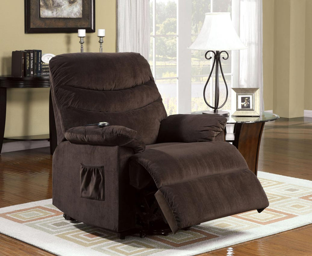 Stand Power Lift Brown Recliner