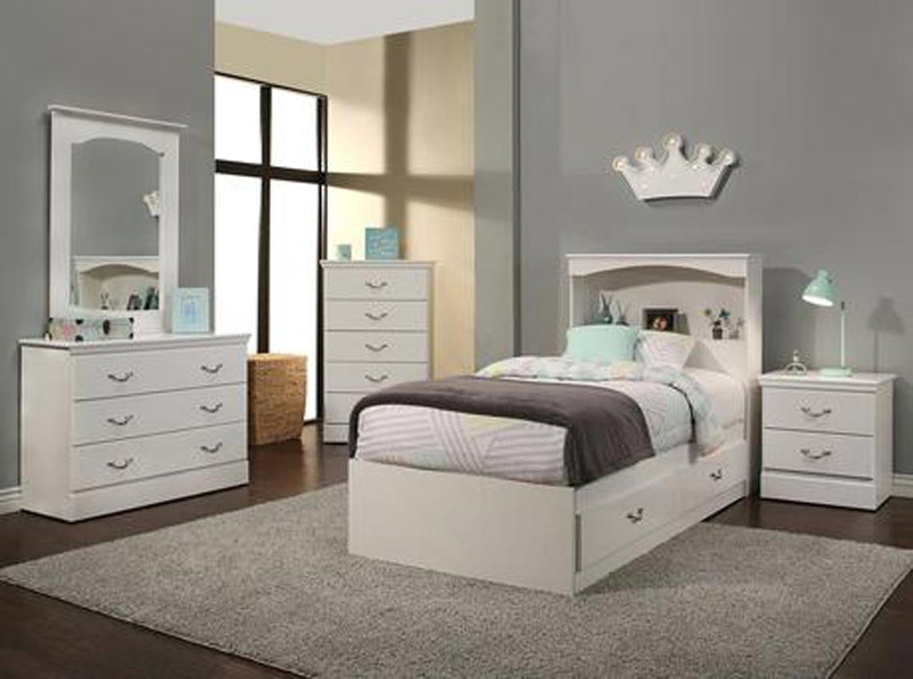 White Twin Chest Bed