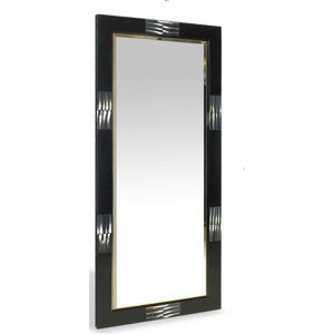 A&X Bellagio Black Gloss Floor Mirror