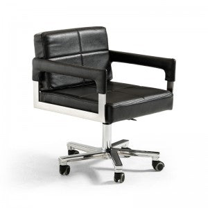 Modrest Craig Modern Black Bonded Leather Office Chair