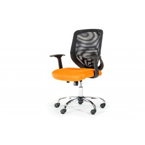 Modrest Bold Modern Black and Orange Mesh Office Chair