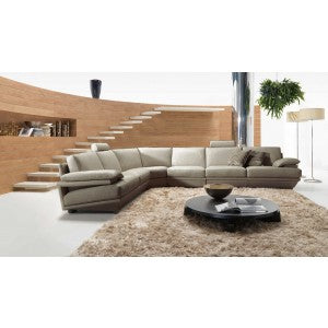 Divani Casa Ozia Modern Grey Leather Sectional