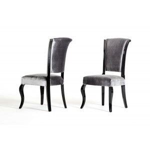 Seema - Modern Grey & Black Dining Chair (Set of 2)
