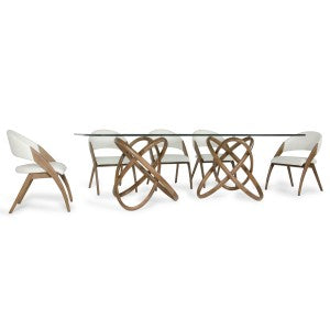 Modrest Mason & Lucas Modern Walnut Dining Set