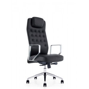 Modrest Tiller Modern Black High-Back Office Chair