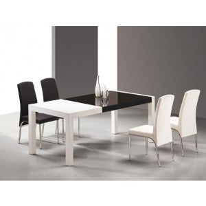 Modrest T062 Combi White and Black Lacquer Table