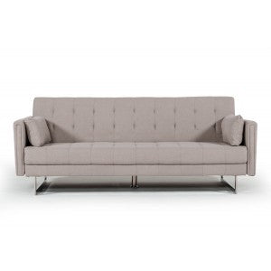 Divani Casa Tejon Modern Beige Fabric Sofa Bed