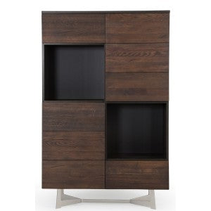 Modrest Wharton Modern Dark Aged Oak Tall Buffet