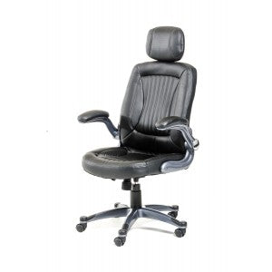 Modrest Principal Modern Black Office Chair w/ Headrest