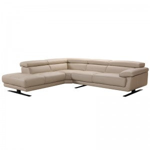 Divani Casa Gypsum Modern Taupe Leather Sectional Sofa