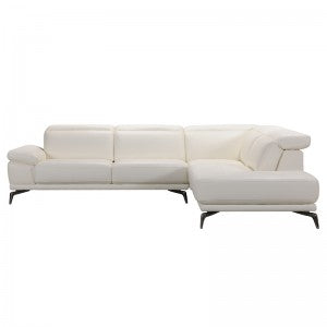 Divani Casa Tundra Modern White Leather Sectional Sofa