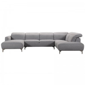 Divani Casa Delilah Modern Black Fabric Sofa Set