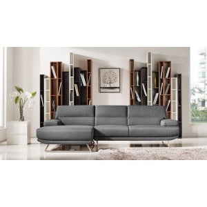 Divani Casa Trinidad Modern Grey Fabric Sectional Sofa