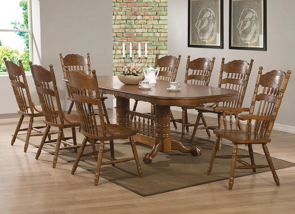 9 Pcs Oak Table set